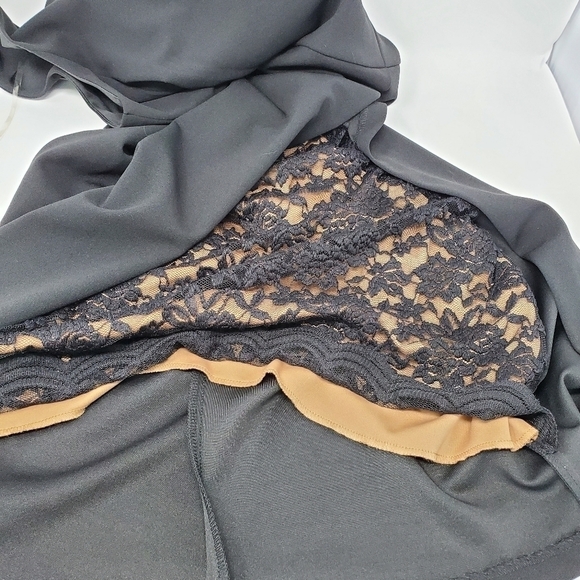 NWT CONNECTED APPAREL BLACK SHEATH SLEEVELESS DRESS LACE INSERT WOMEN SIZE 14 - Picture 11 of 13